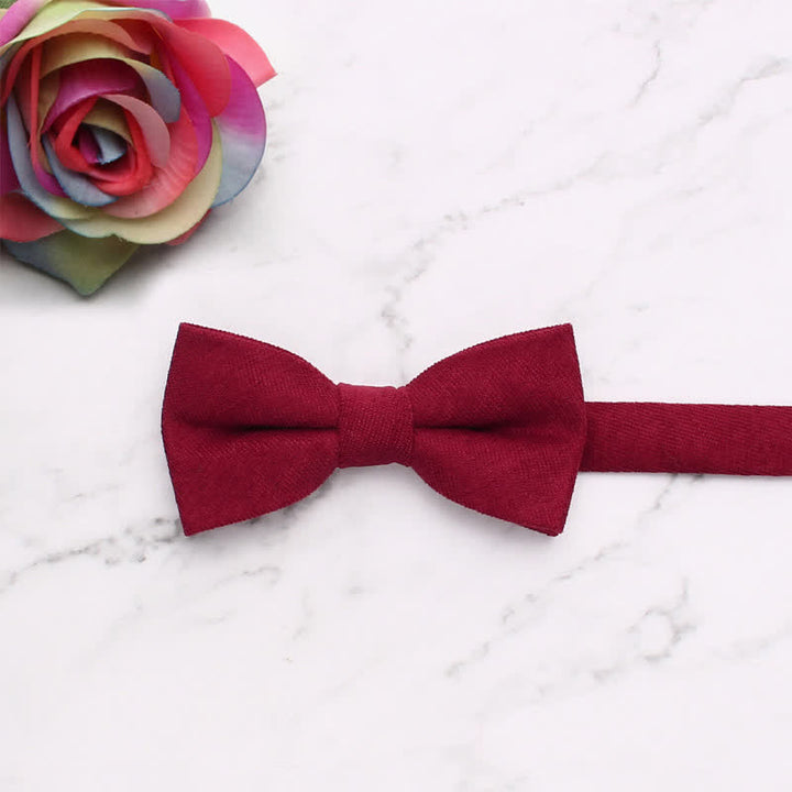Pajarita de color liso de estilo sencillo y suave para niños