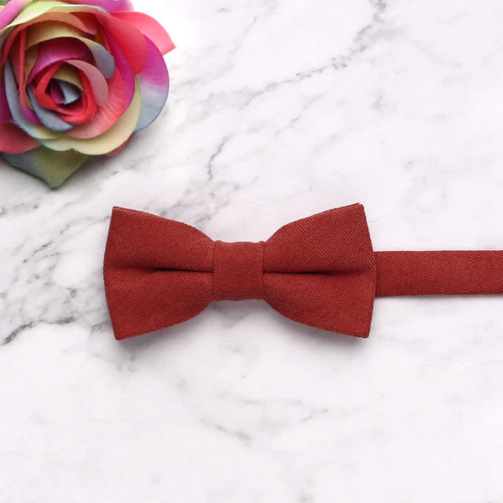 Pajarita de color liso de estilo sencillo y suave para niños