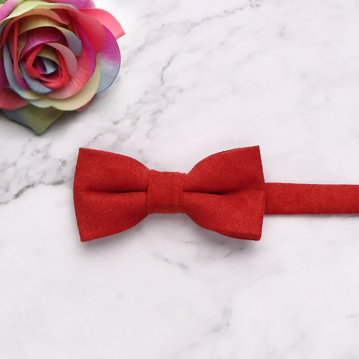Pajarita de color liso de estilo sencillo y suave para niños