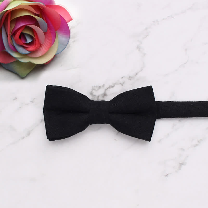 Pajarita de color liso de estilo sencillo y suave para niños