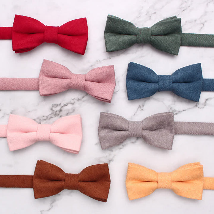 Pajarita de color liso de estilo sencillo y suave para niños