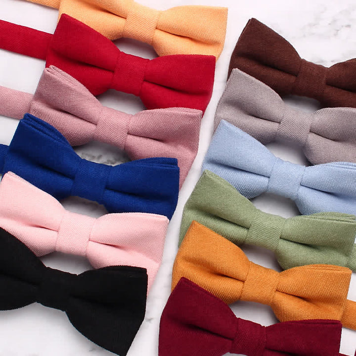 Pajarita de color liso de estilo sencillo y suave para niños