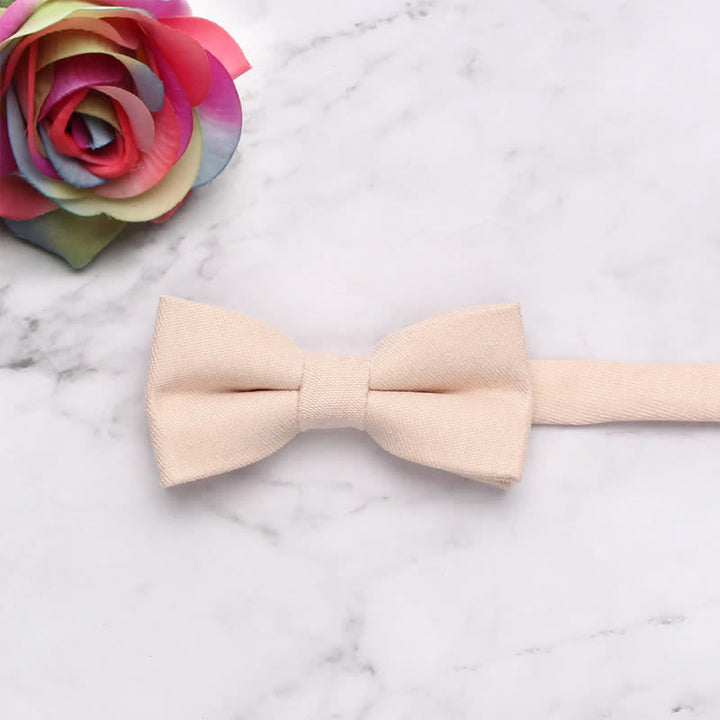 Pajarita de color liso de estilo sencillo y suave para niños