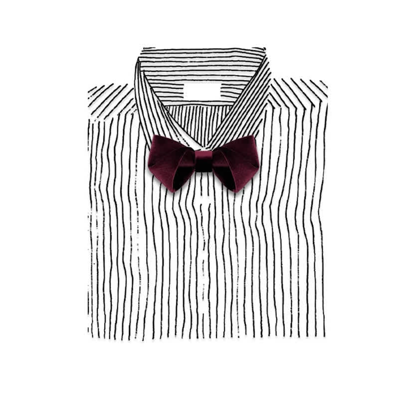 Pajarita de terciopelo de color liso de la serie rojo oscuro para hombre