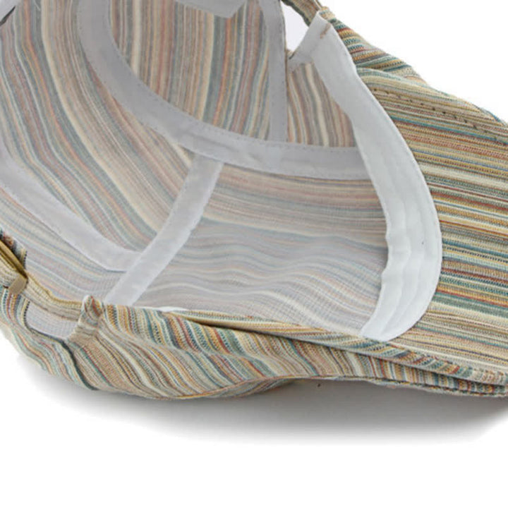 Boina informal con hebilla ajustable y rayas retro