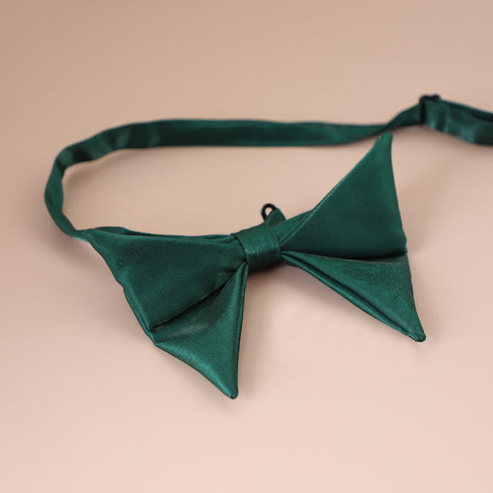 Pajarita grande con punta brillante en forma de mariposa para hombre