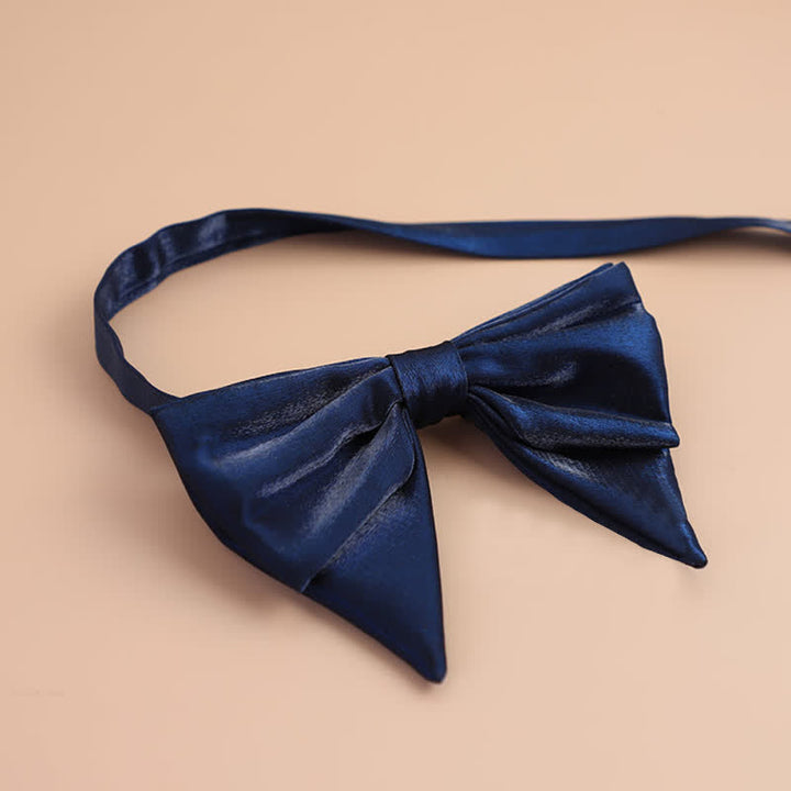 Pajarita grande con punta brillante en forma de mariposa para hombre