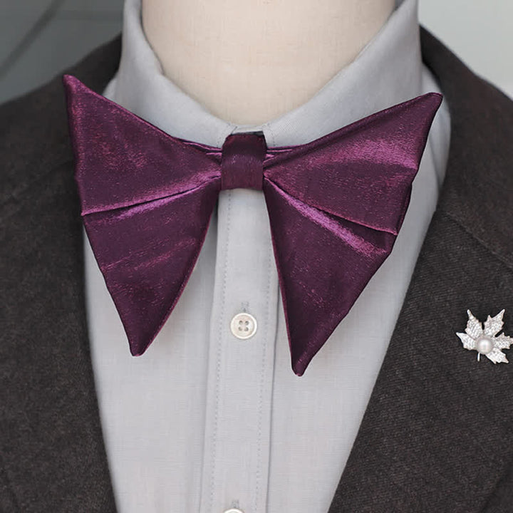 Pajarita grande con punta brillante en forma de mariposa para hombre