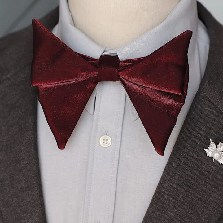 Pajarita grande con punta brillante en forma de mariposa para hombre