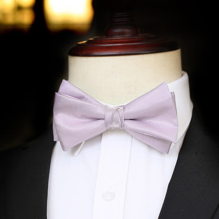 Pajarita de color liso violeta Sweet Taro para hombre
