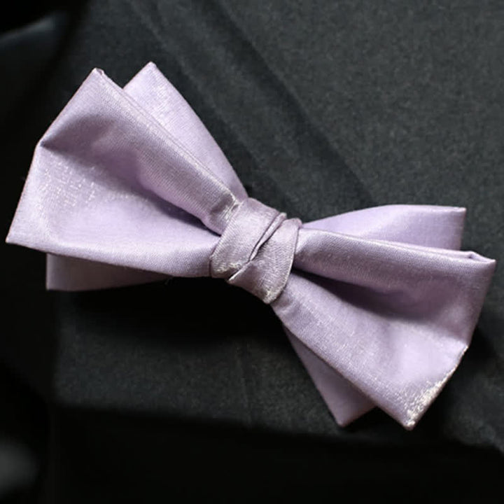 Pajarita de color liso violeta Sweet Taro para hombre