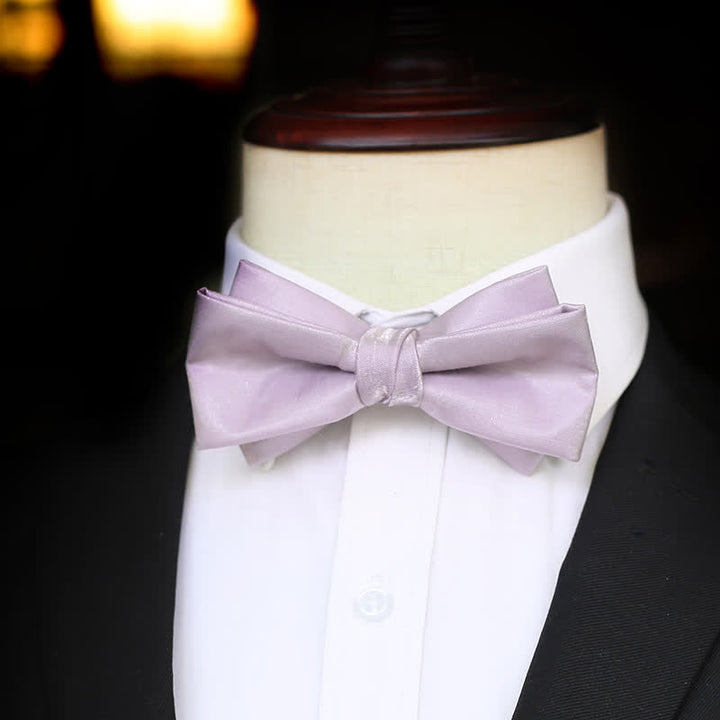 Pajarita de color liso violeta Sweet Taro para hombre