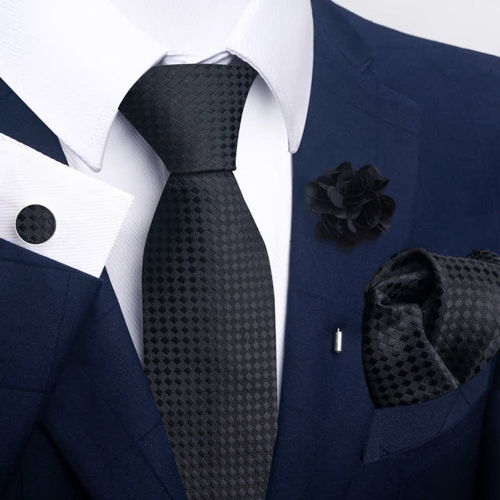 Conjunto de 4 corbatas formales de la serie negra para hombre