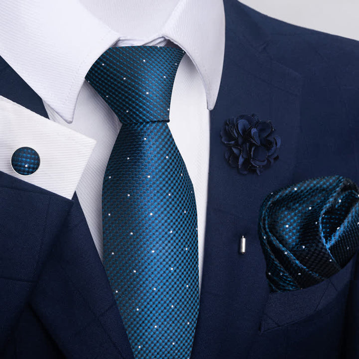 Juego de 4 corbatas para hombre de color verde oscuro suave
