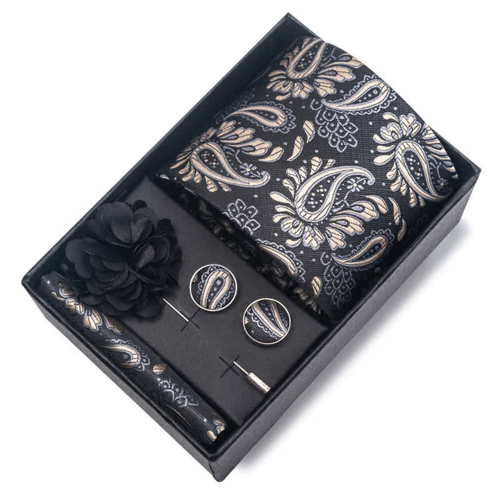 Juego de 4 corbatas modernas de color gris plateado para hombre