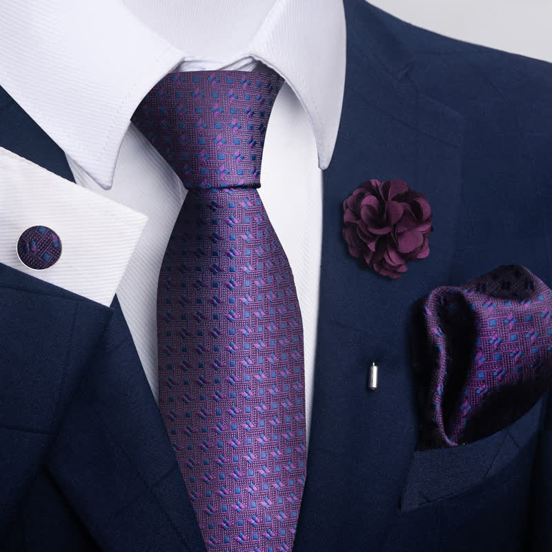 Juego de 4 pañuelos de bolsillo formales clásicos para hombre