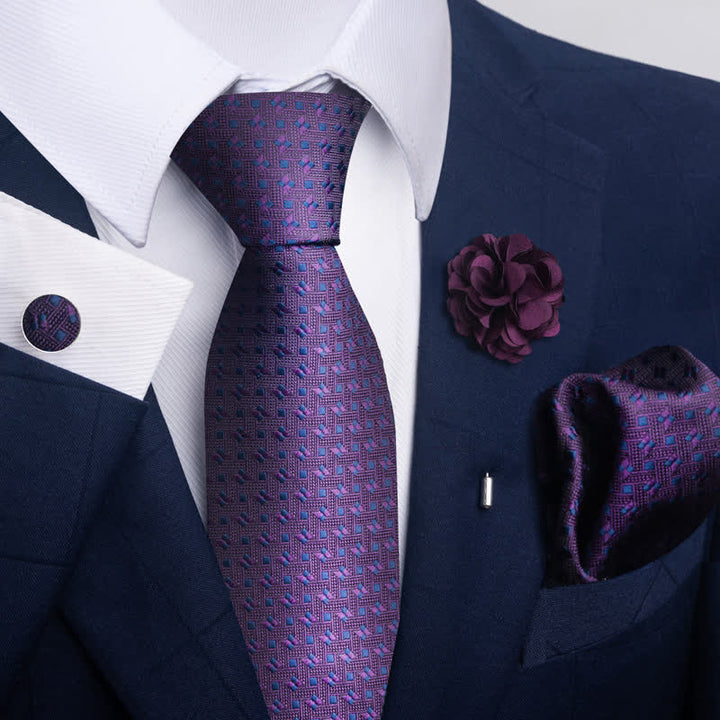 Juego de 4 pañuelos de bolsillo formales clásicos para hombre