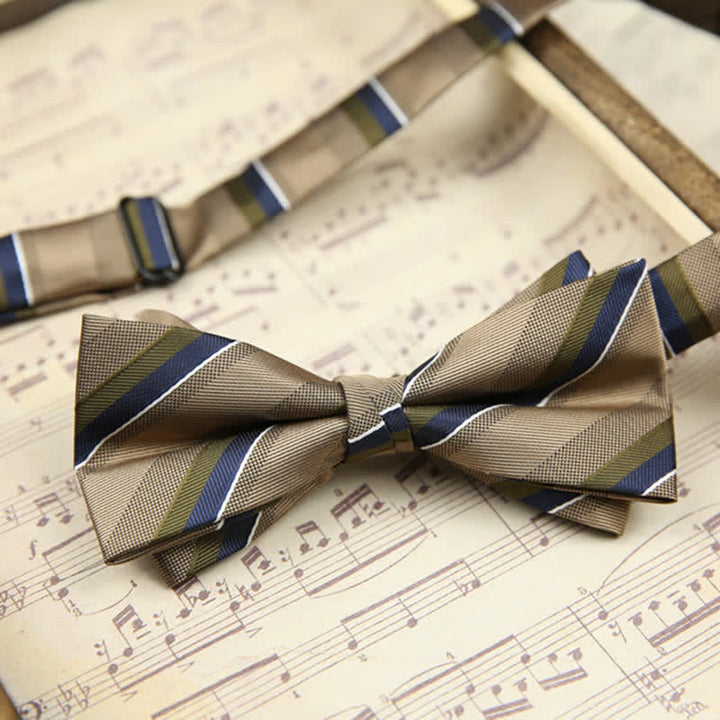 Pajarita elegante de doble capa para bodas y negocios para hombre
