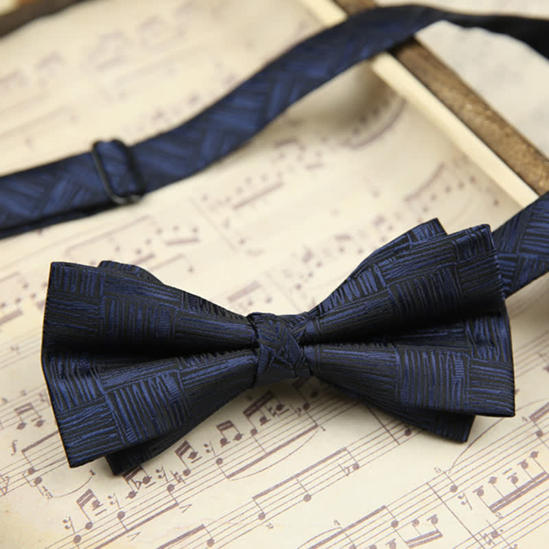 Pajarita elegante de doble capa para bodas y negocios para hombre