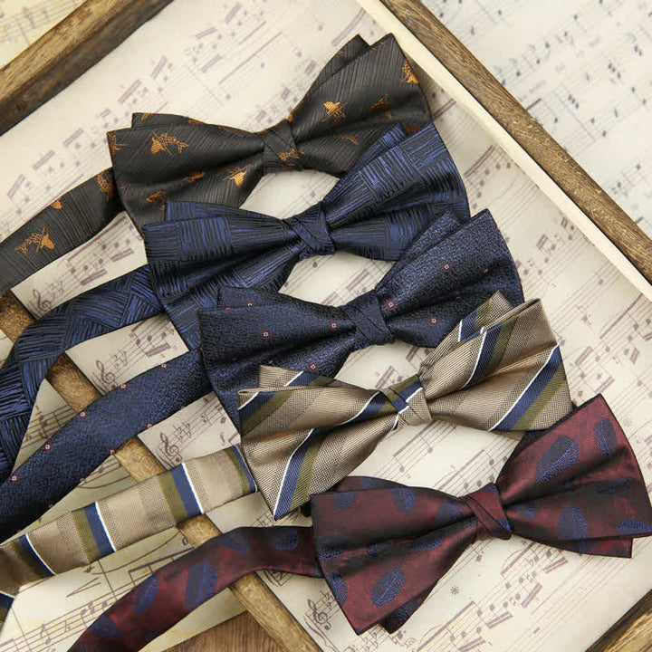 Pajarita elegante de doble capa para bodas y negocios para hombre