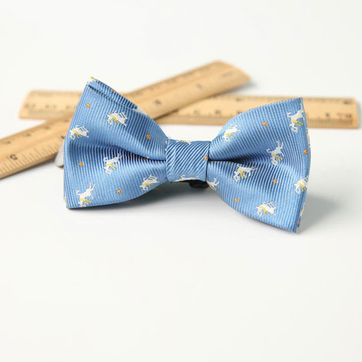 Pajarita divertida y elegante de doble capa con estampado bonito para niños