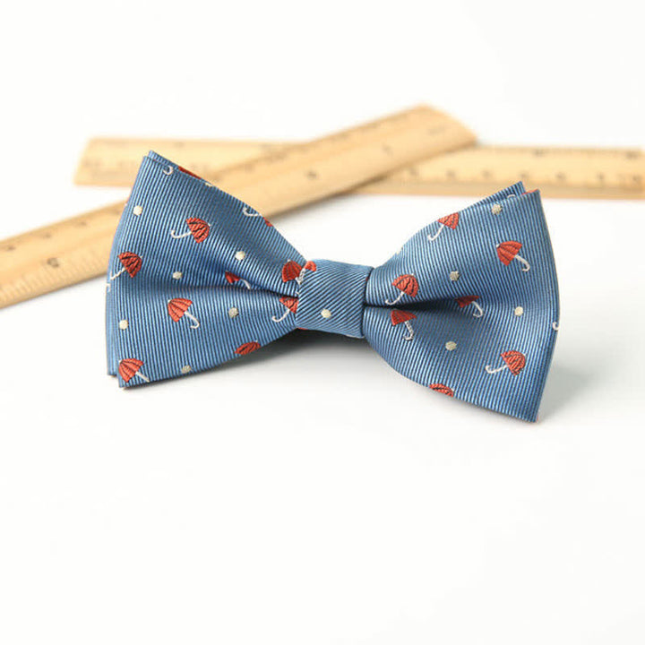 Pajarita divertida y elegante de doble capa con estampado bonito para niños