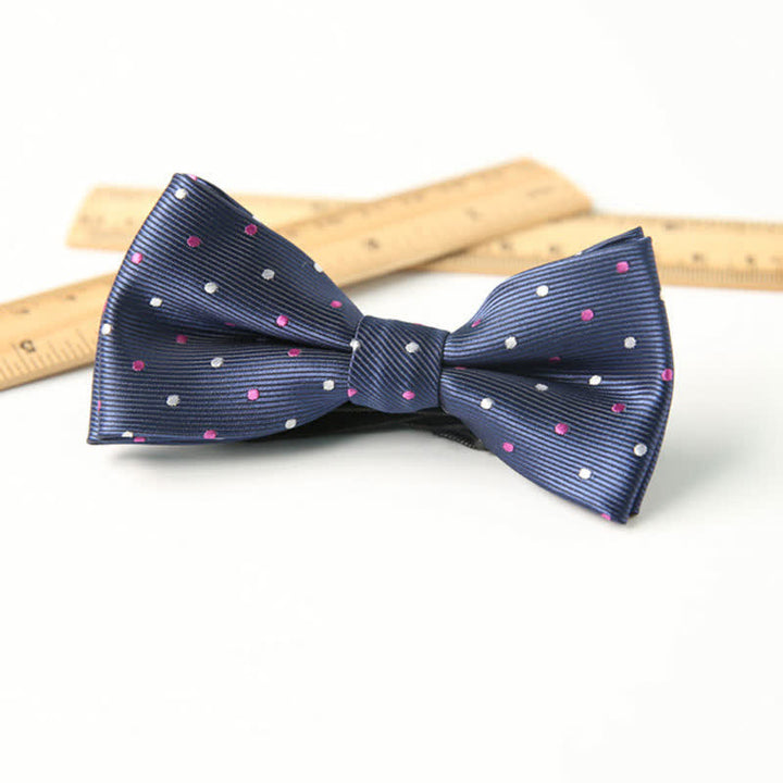 Pajarita divertida y elegante de doble capa con estampado bonito para niños