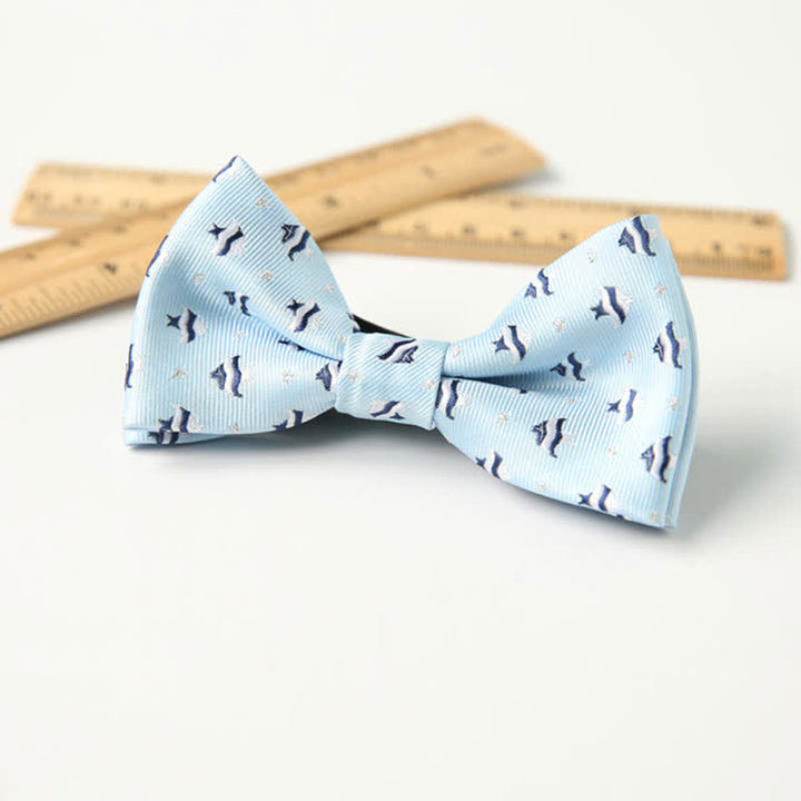 Pajarita divertida y elegante de doble capa con estampado bonito para niños