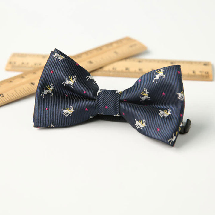 Pajarita divertida y elegante de doble capa con estampado bonito para niños