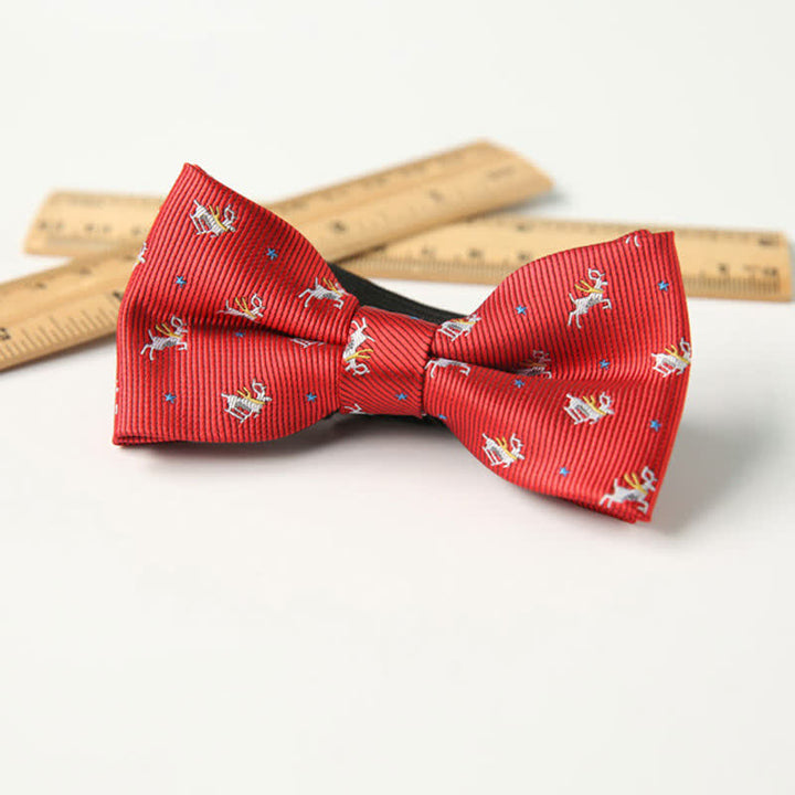 Pajarita divertida y elegante de doble capa con estampado bonito para niños