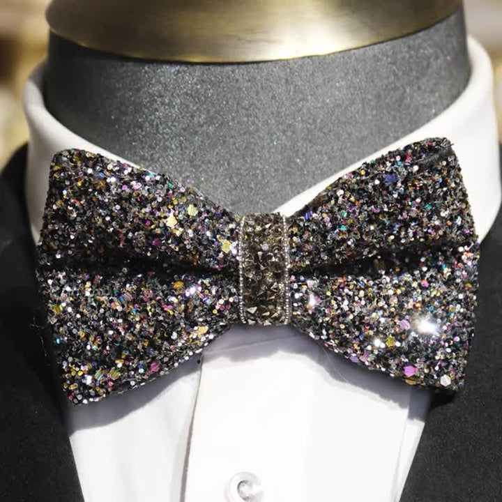 Pajarita para hombre con brillantes y coloridos diamantes de imitación