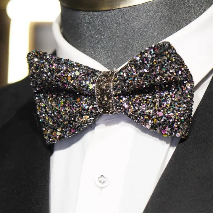 Pajarita para hombre con brillantes y coloridos diamantes de imitación