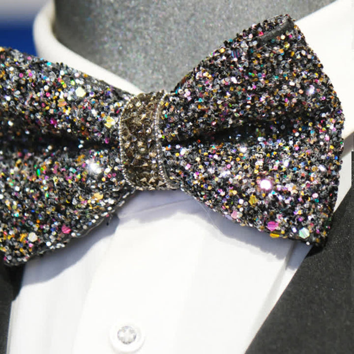 Pajarita para hombre con brillantes y coloridos diamantes de imitación