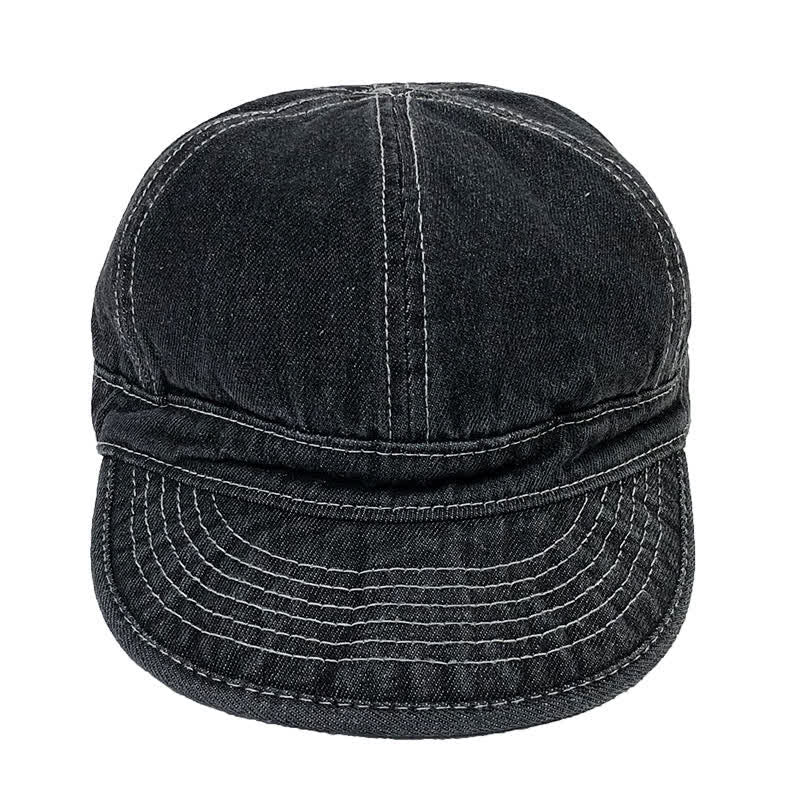 Gorra de béisbol informal de algodón vaquero con costuras blancas