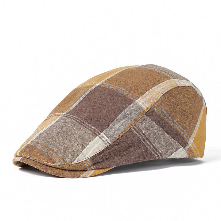 Boina a cuadros estilo británico vintage