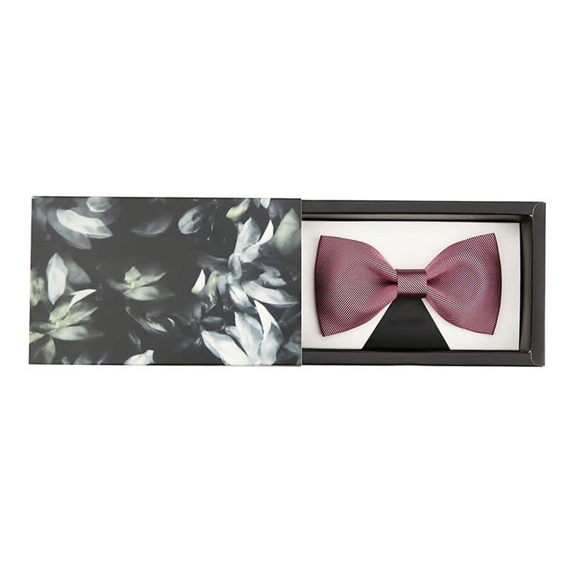 Pajarita de seda para boda de sarga rosa suave para hombre