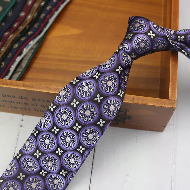 Corbata clásica para hombre con diseño de limón y anacardo