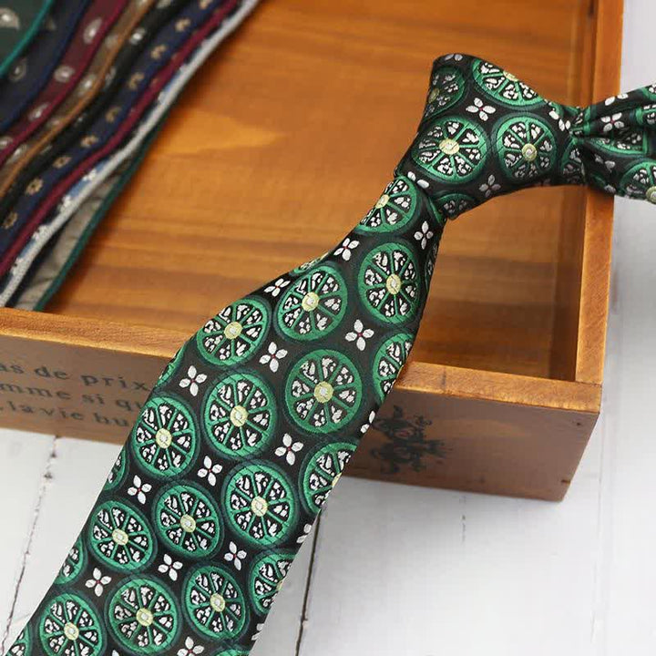 Corbata clásica para hombre con diseño de limón y anacardo