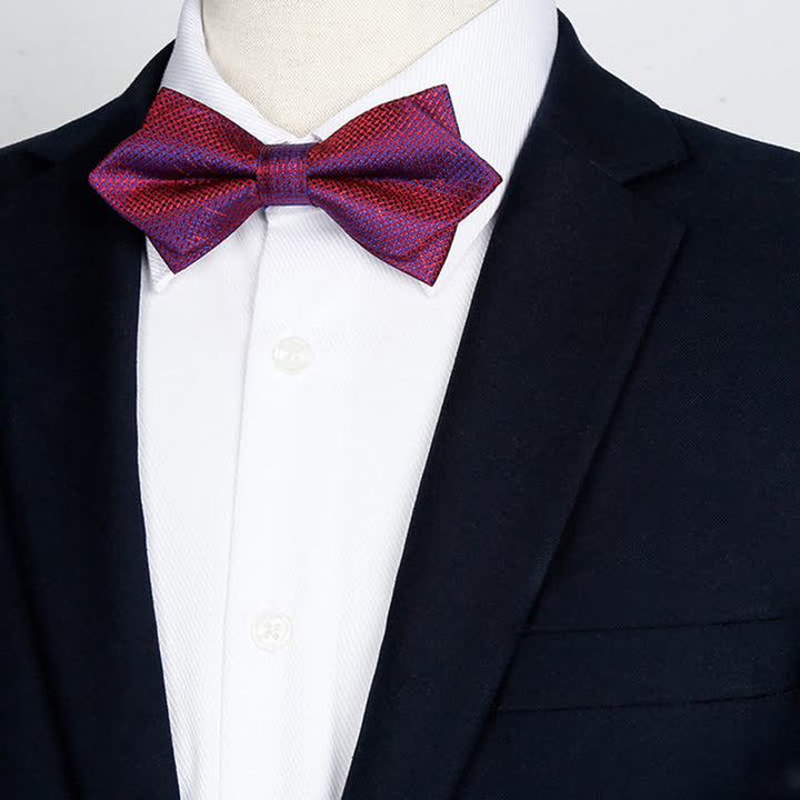 Pajarita elegante con diseño de cuadros en color degradado para hombre
