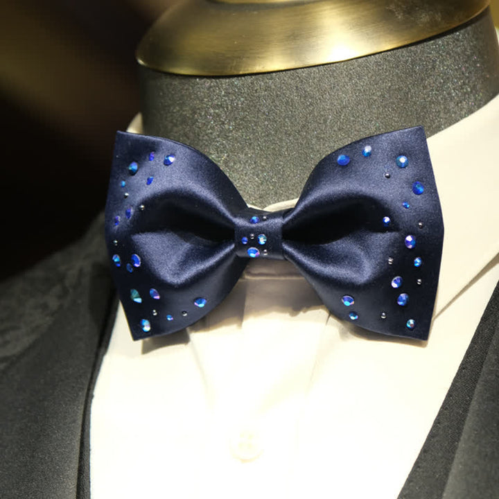 Pajarita con diseño de galaxia estrellada y brillantes diamantes de imitación para hombre