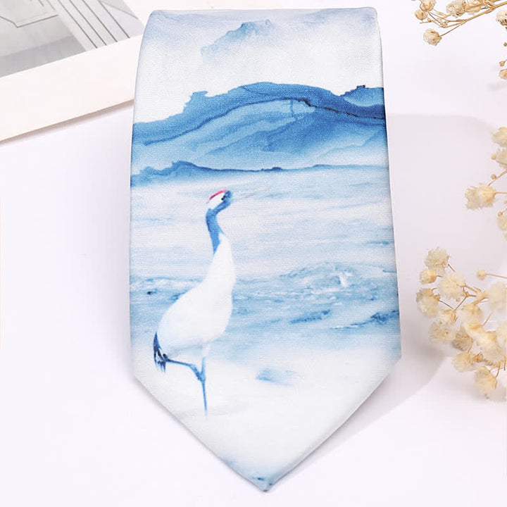Corbata de negocios fina con estampado animal divertido para hombre