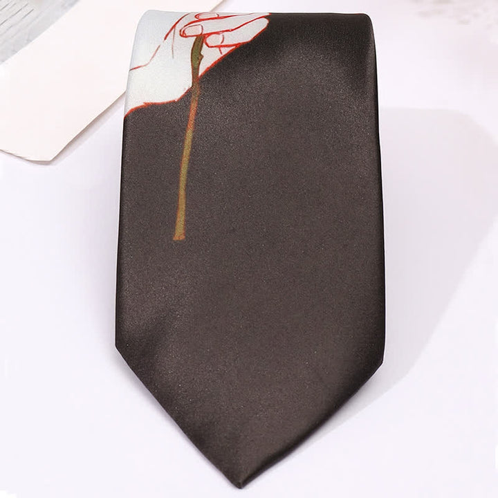 Corbata de negocios fina con estampado animal divertido para hombre