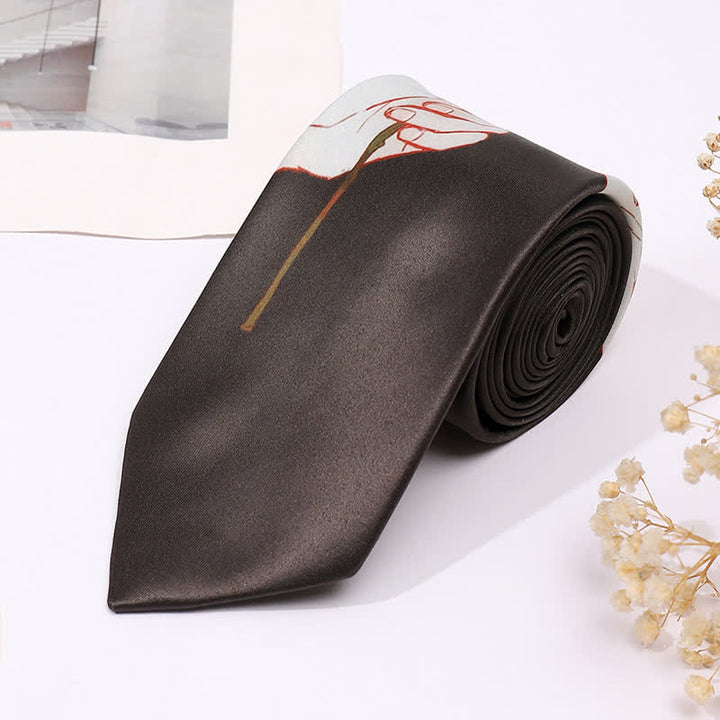 Corbata de negocios fina con estampado animal divertido para hombre