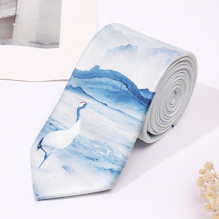 Corbata de negocios fina con estampado animal divertido para hombre