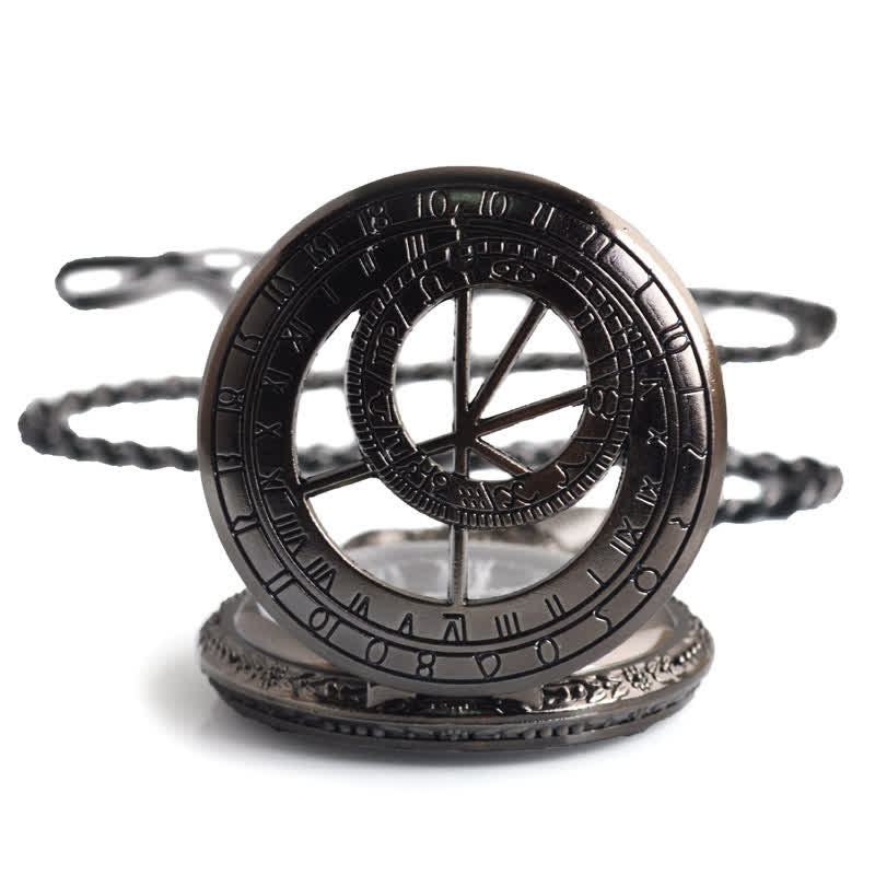 Reloj de bolsillo mecánico con brújula y doce constelaciones.