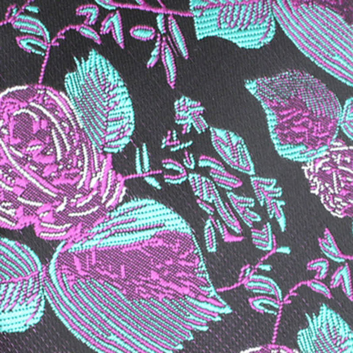 Traje de ocio para fiesta de bodas para hombre, corbata ajustada con diseño floral