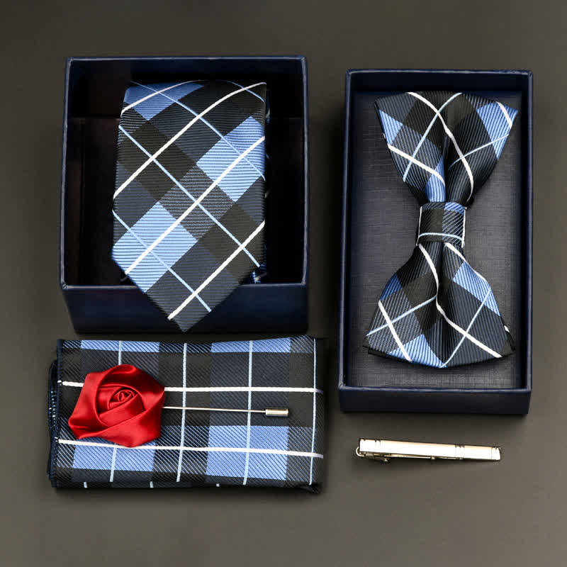 Juego de 5 pajaritas y corbatas formales de negocios para hombre
