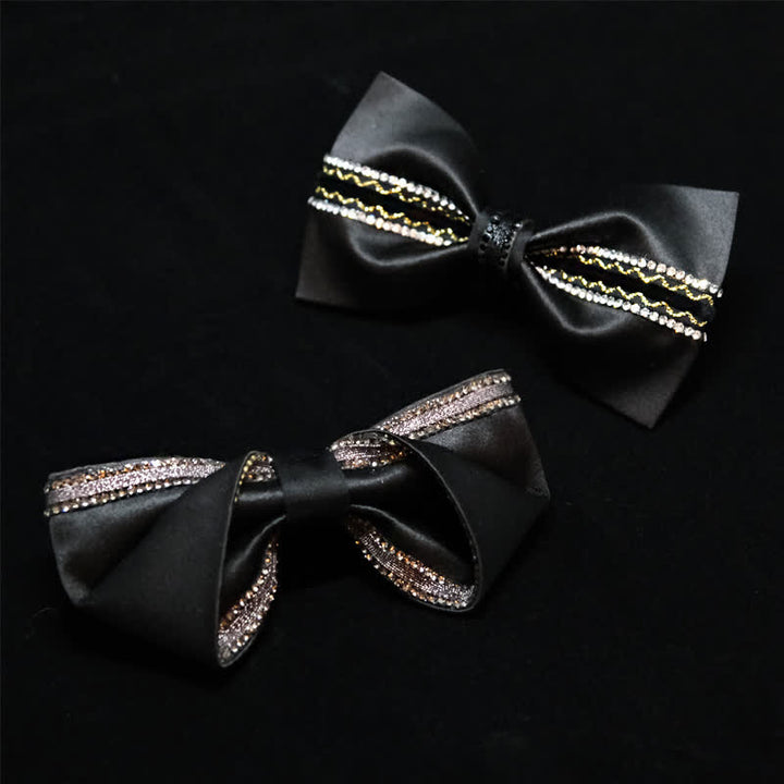 Pajarita negra con diamantes de imitación Sea Of Stars para hombre