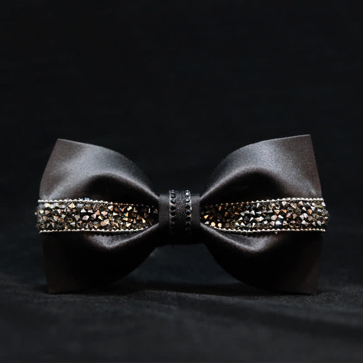 Pajarita negra con diamantes de imitación Sea Of Stars para hombre