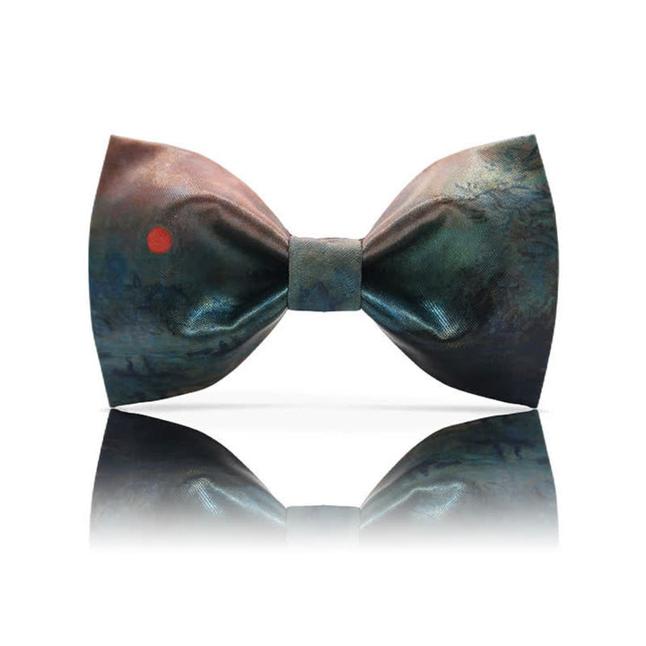 Pajarita verde oscuro con seductora escena nocturna para hombre